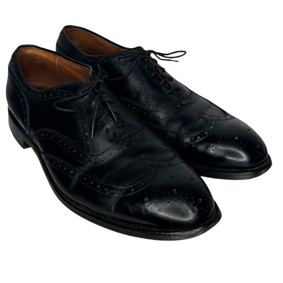 Alden England Black Leather Wingtip Brogue Shoes 12D Vintage main image 15